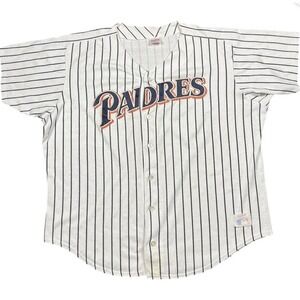 Rare Vintage 80s Rawlings Authentic San Diego Padres Pinstripe Jersey Men's 2XL
